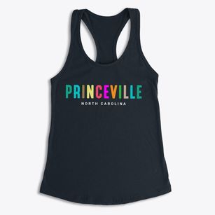 Princeville North Carolina Color Pop Women's Racerback Tank