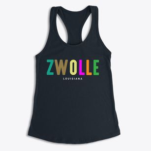 Zwolle Louisiana Color Pop Women's Racerback Tank