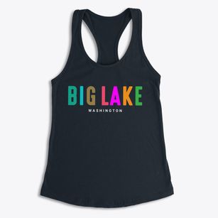 Big Lake Washington Color Pop Women's Racerback Tank