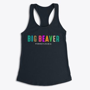 Big Beaver Pennsylvania Color Pop Women's Racerback Tank