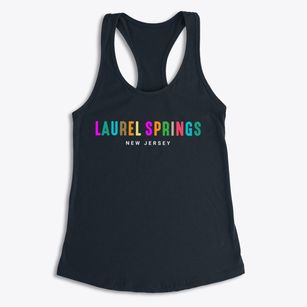 Laurel Springs New Jersey Color Pop Women's Racerback Tank