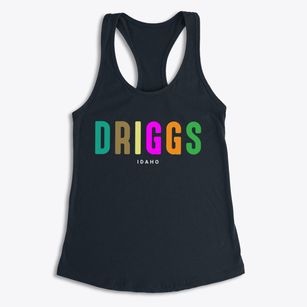 Driggs Idaho Color Pop Women's Racerback Tank