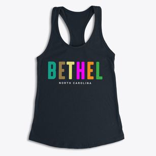 Bethel North Carolina Color Pop Women's Racerback Tank