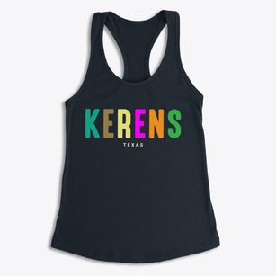Kerens Texas Color Pop Women's Racerback Tank