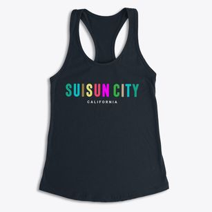 Suisun City California Color Pop Women's Racerback Tank