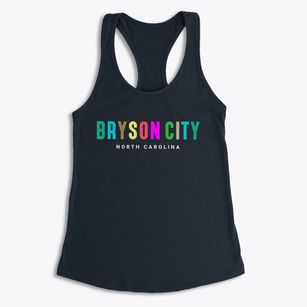 Bryson City North Carolina Color Pop Women's Racerback Tank
