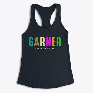 Garner North Carolina Color Pop Women's Racerback Tank