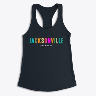 Jacksonville Arkansas Color Pop Women's Racerback Tank
