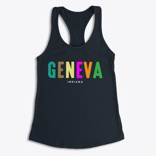 Geneva Indiana Color Pop Women's Racerback Tank