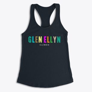 Glen Ellyn Illinois Color Pop Women's Racerback Tank