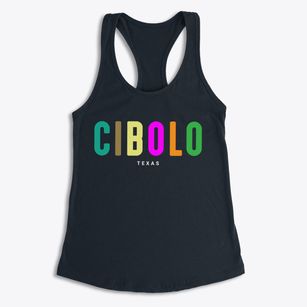 Cibolo Texas Color Pop Women's Racerback Tank