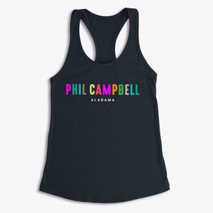 Phil Campbell Alabama Color Pop Women's Racerback Tank