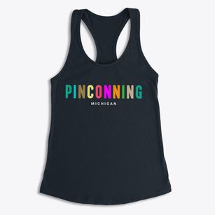 Pinconning Michigan Color Pop Women's Racerback Tank