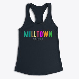 Milltown Wisconsin Color Pop Women's Racerback Tank