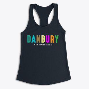 Danbury New Hampshire Color Pop Women's Racerback Tank