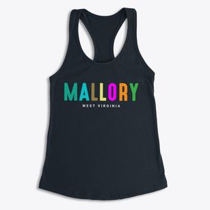 Mallory West Virginia Color Pop Women's Racerback Tank