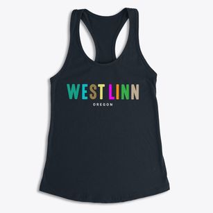 West Linn Oregon Color Pop Women's Racerback Tank