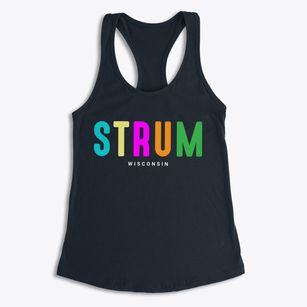 Strum Wisconsin Color Pop Women's Racerback Tank