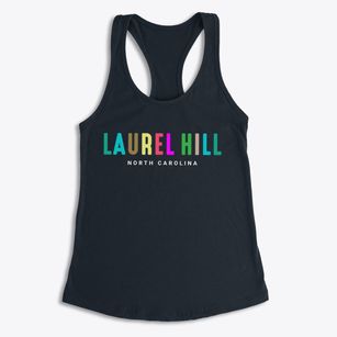 Laurel Hill North Carolina Color Pop Women's Racerback Tank