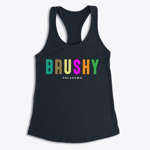 Brushy Oklahoma Color Pop Women's Racerback Tank