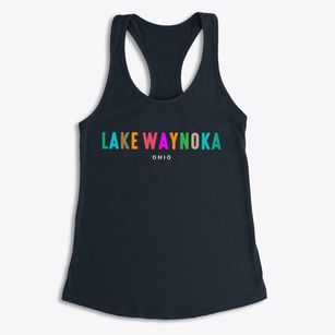 Lake Waynoka Ohio Color Pop Women's Racerback Tank