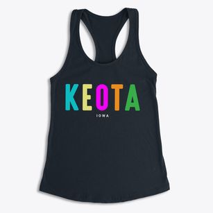 Keota Iowa Color Pop Women's Racerback Tank