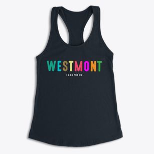 Westmont Illinois Color Pop Women's Racerback Tank