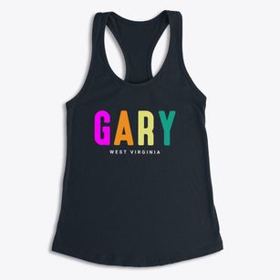 Gary West Virginia Color Pop Women's Racerback Tank