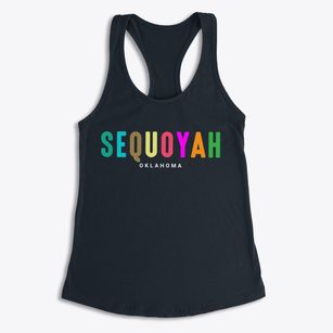 Sequoyah Oklahoma Color Pop Women's Racerback Tank