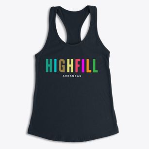 Highfill Arkansas Color Pop Women's Racerback Tank