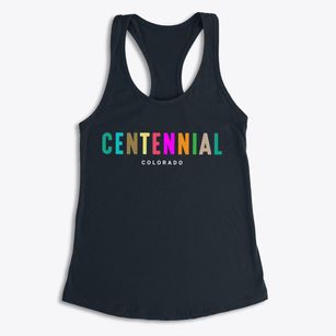 Centennial Colorado Color Pop Women's Racerback Tank