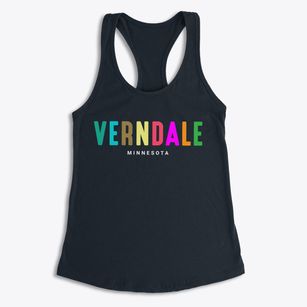 Verndale Minnesota Color Pop Women's Racerback Tank