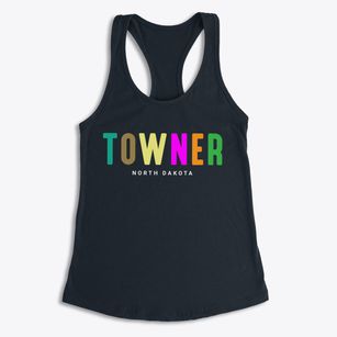 Towner North Dakota Color Pop Women's Racerback Tank