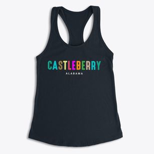 Castleberry Alabama Color Pop Women's Racerback Tank