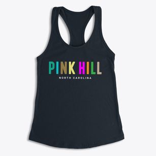 Pink Hill North Carolina Color Pop Women's Racerback Tank