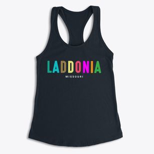 Laddonia Missouri Color Pop Women's Racerback Tank