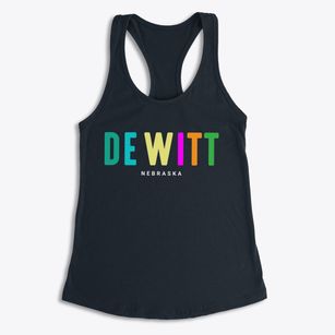 De Witt Nebraska Color Pop Women's Racerback Tank