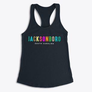 Jacksonboro South Carolina Color Pop Women's Racerback Tank