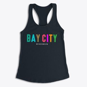 Bay City Wisconsin Color Pop Women's Racerback Tank