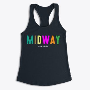 Midway Alabama Color Pop Women's Racerback Tank