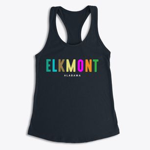 Elkmont Alabama Color Pop Women's Racerback Tank