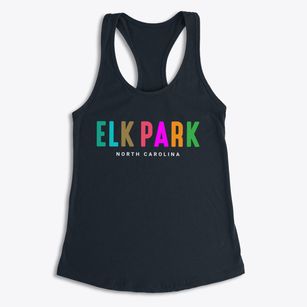 Elk Park North Carolina Color Pop Women's Racerback Tank
