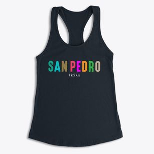 San Pedro Texas Color Pop Women's Racerback Tank