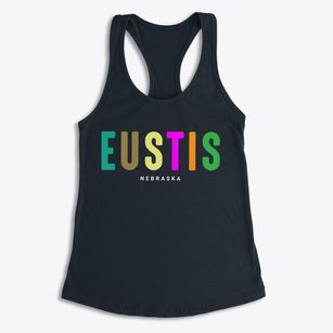 Eustis Nebraska Color Pop Women's Racerback Tank
