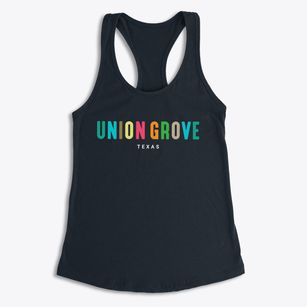 Union Grove Texas Color Pop Women's Racerback Tank