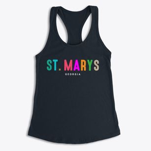 St. Marys Georgia Color Pop Women's Racerback Tank