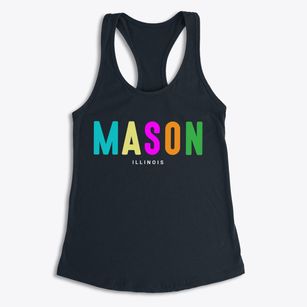 Mason Illinois Color Pop Women's Racerback Tank