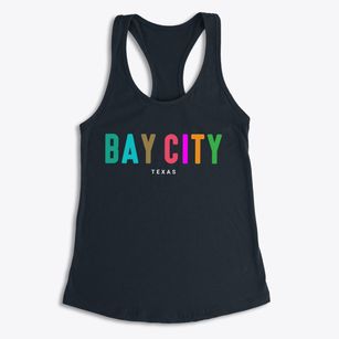 Bay City Texas Color Pop Women's Racerback Tank