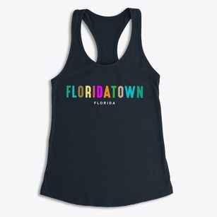 Floridatown Florida Color Pop Women's Racerback Tank