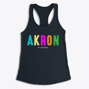 Akron Alabama Color Pop Women's Racerback Tank